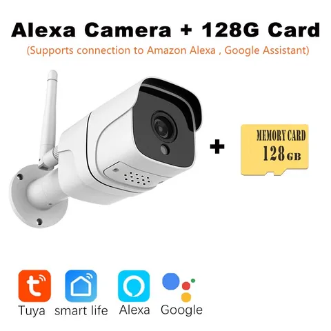 Камера Наружного видеонаблюдения Tuya Bullet с поддержкой Wi-Fi, 1080P