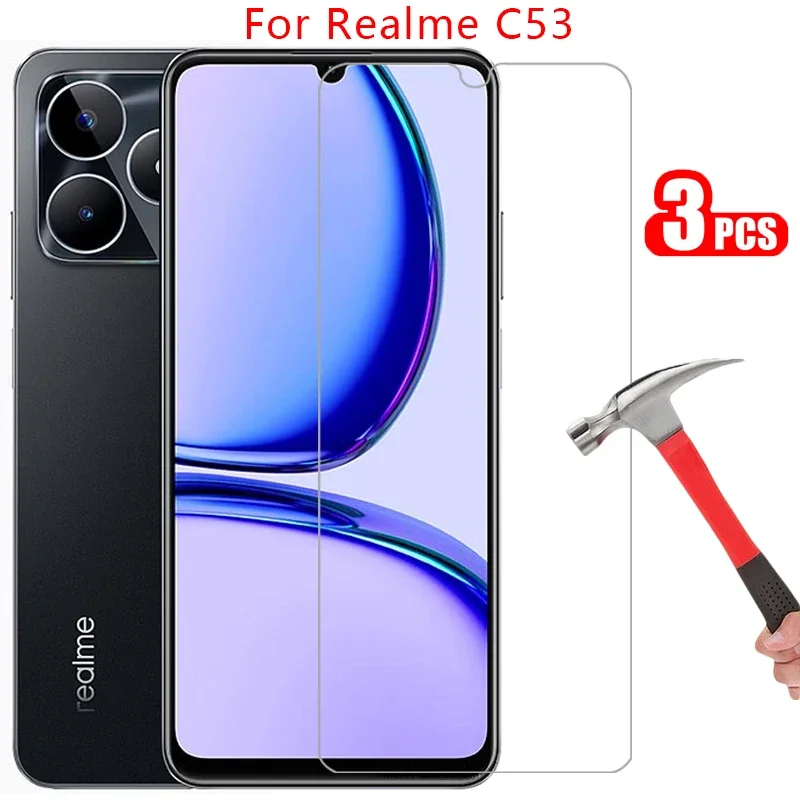 Фото Защитное закаленное стекло Qta для Realme C53, 3 шт., для экрана телефона Realme C53 C 53 53c №2