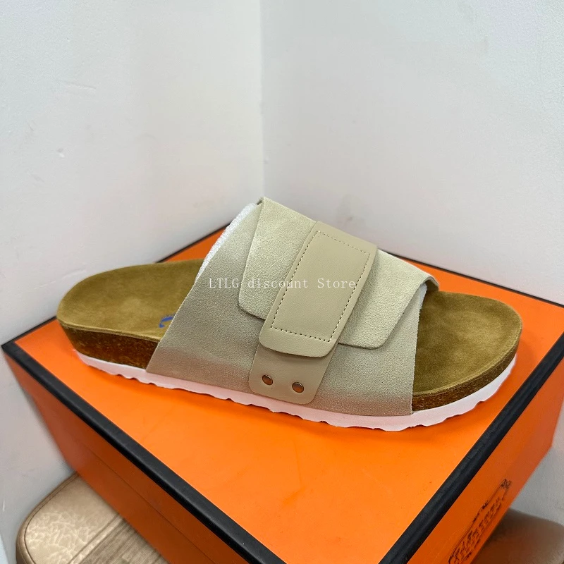 Летняя пляжная обувь мягкие пробковые сандалии тапочки женская большие размеры