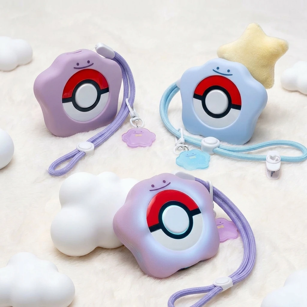 Фото Силиконовый защитный чехол Bandai Pokemon GO Plus+ с креплением для шнурка и наклейкой для аксессуаров Pokeball Sleep Tracker, подарок №1