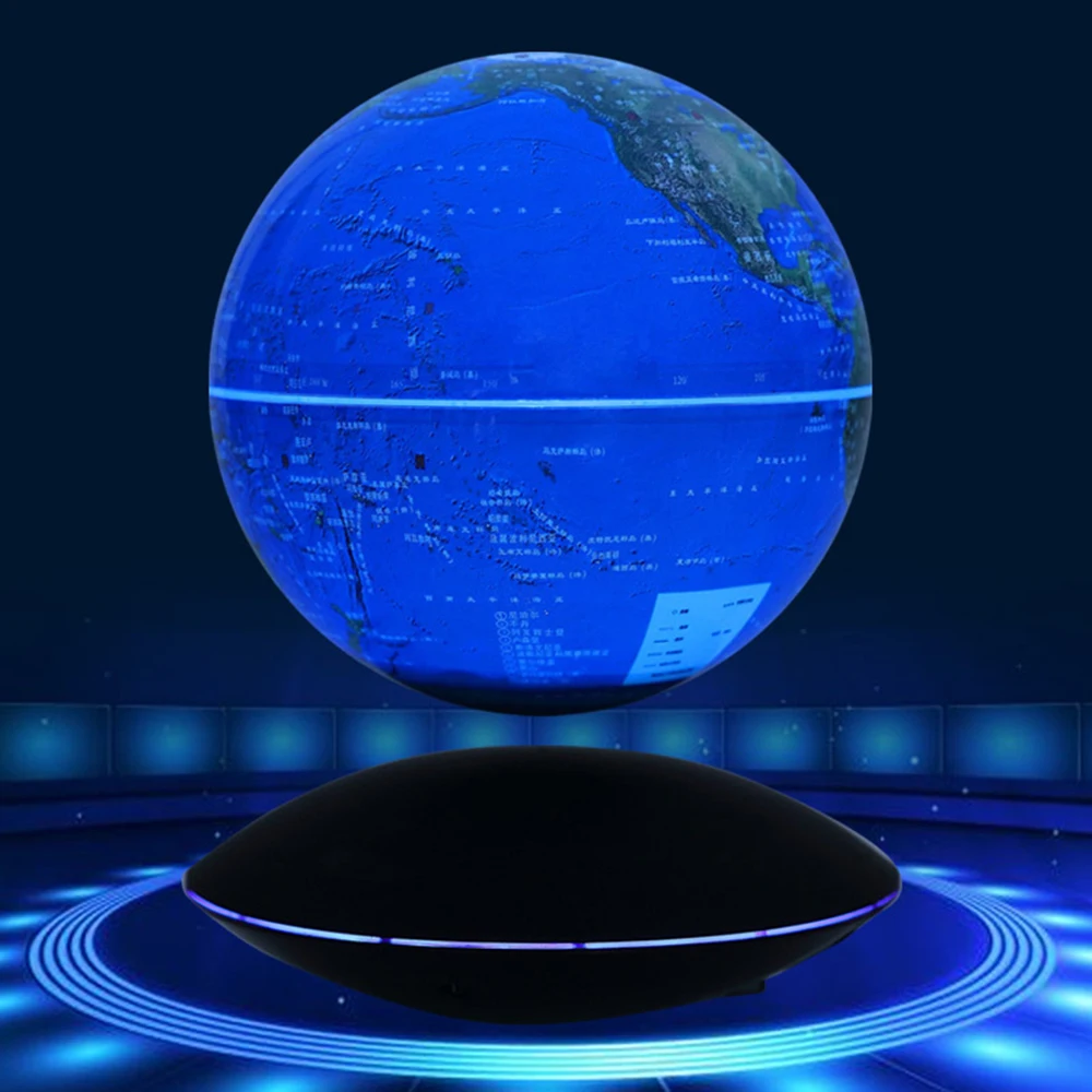 LED World Map Magnetic Levitation Floating Globe Lamp Lighting Decoration Terrestrial Globe Antigravity Magic Ball Night Lights
