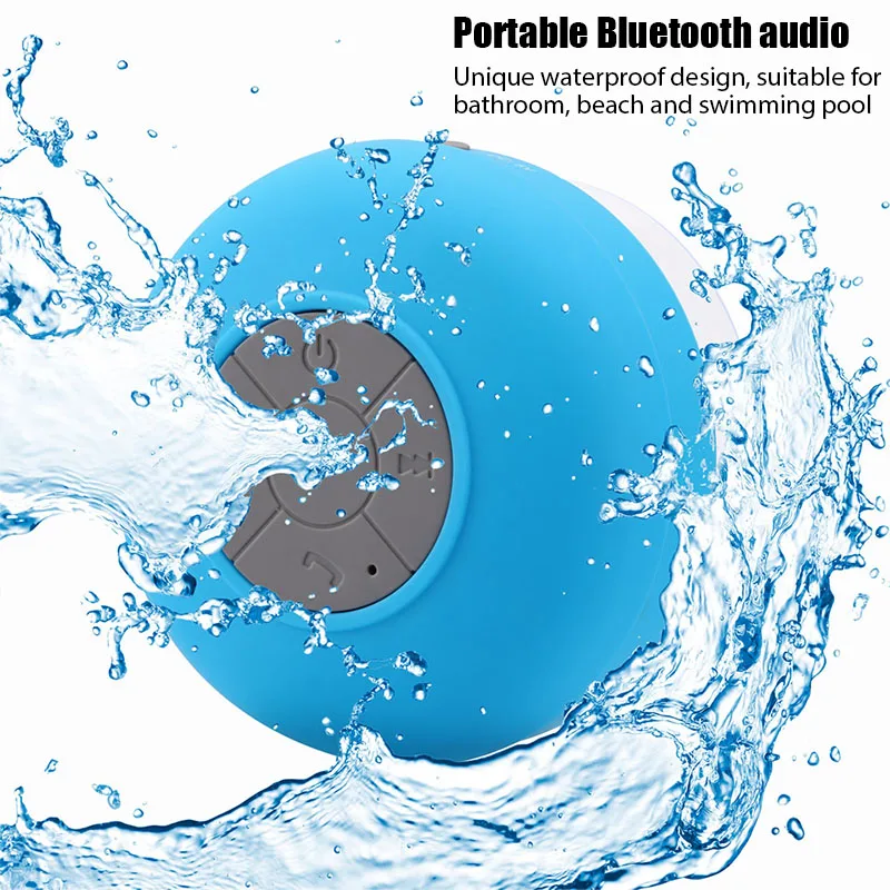 Mini Buletooth Speaker Waterproof Wireless Subwoofer Sound Box for Shower Bathroom Portable Smart Speakers on Office Outdoor Car