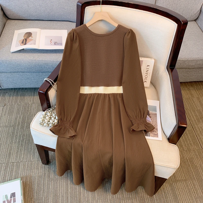 EHQAXIN 2023 Осень-Зима Женское вязаное платье модное повседневное Элегантное