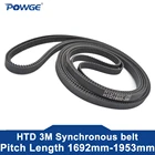 POWGE 3M Timing belt Pitch length 169217911800186319051953mm Width 6-30mm 1692-3M1791-3M1800-3M1905-3M1953-3M Rubber