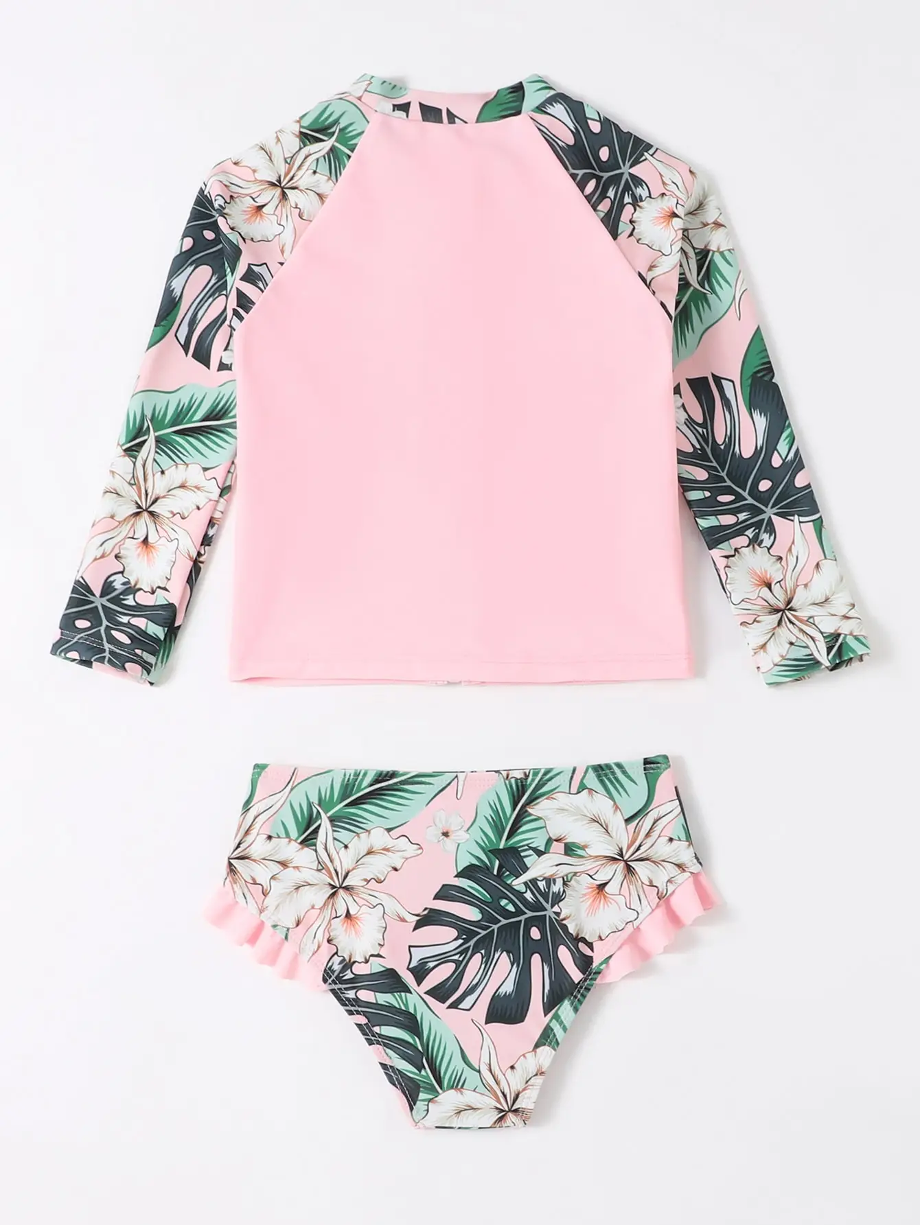 2023 Children's Sand  Swimwear Long sleeved sunscreen surfing beach Swimsuit For Girls Bikini sweet Swimwear S2040