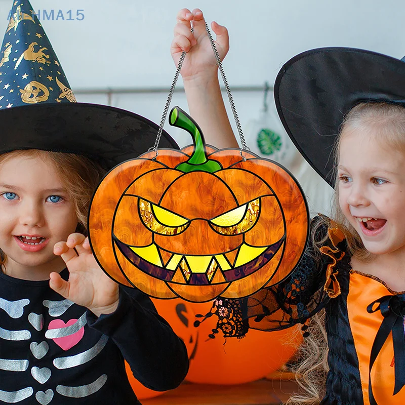 

New Halloween Pumpkin Bat Ghost Window Gallery Door Wall Hanging Pendants Happy Halloween Ghost Festival Party Home Decoration