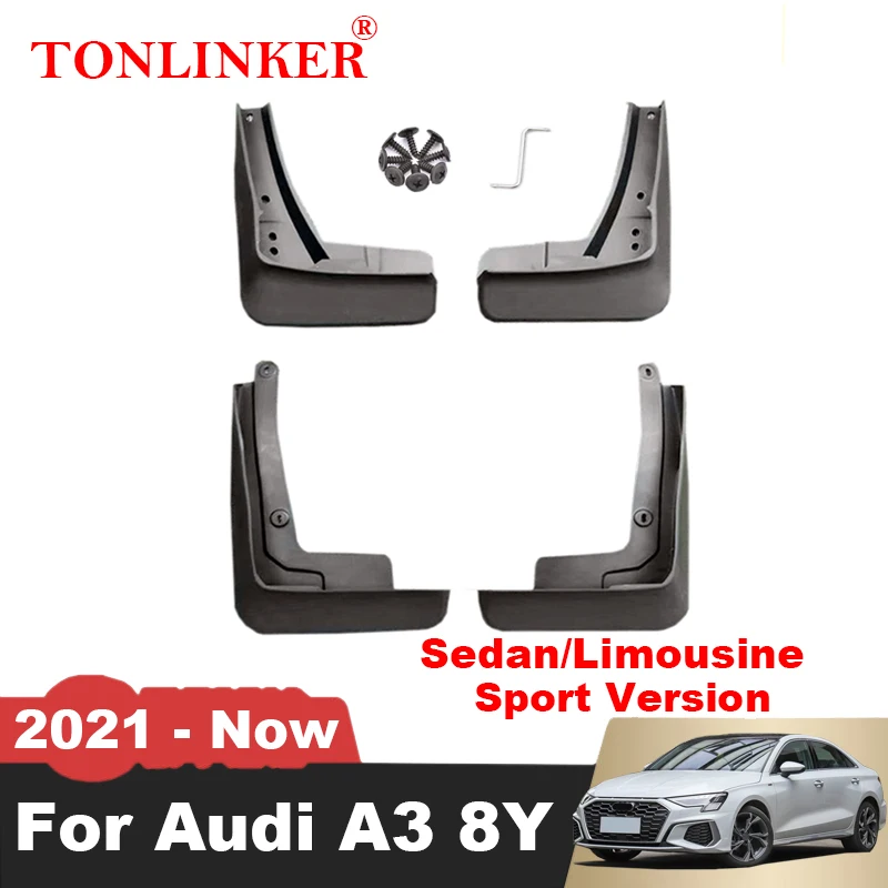 

4 шт., брызговики TONLINKER для Audi A3 8Y 2021 2022- Hatchback