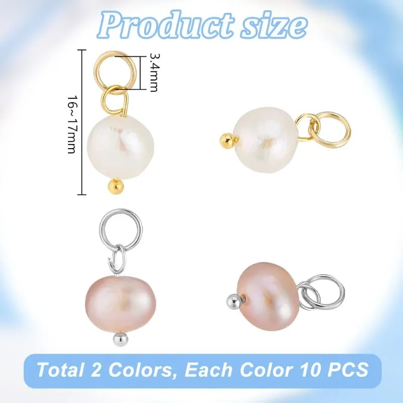 Подвеска из натурального жемчуга 20 шт. шармы жемчужные бусины кулон с петлей