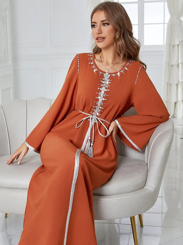 Рамадан арабский абайя Дубай Турция Ислам Мусульманское Платье кафтаны