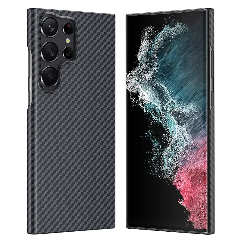 

Ultra-thin 8g Light Real Carbon Fiber Aramid Material Case For Samsung Galaxy S23 Ultra Case For S23 Plus Case