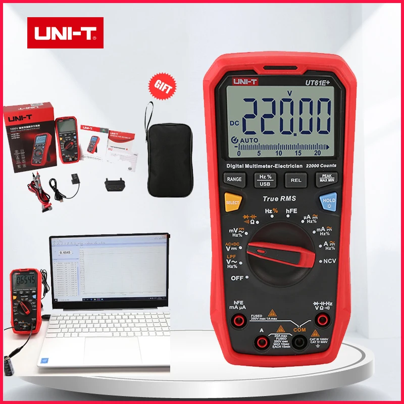 

UNI-T UT61E Plus UT61B Plus UT61D Plus Multimeter Digital Tester AC DC 1000V Ammeter Voltmeter True RMS Electric Multitester