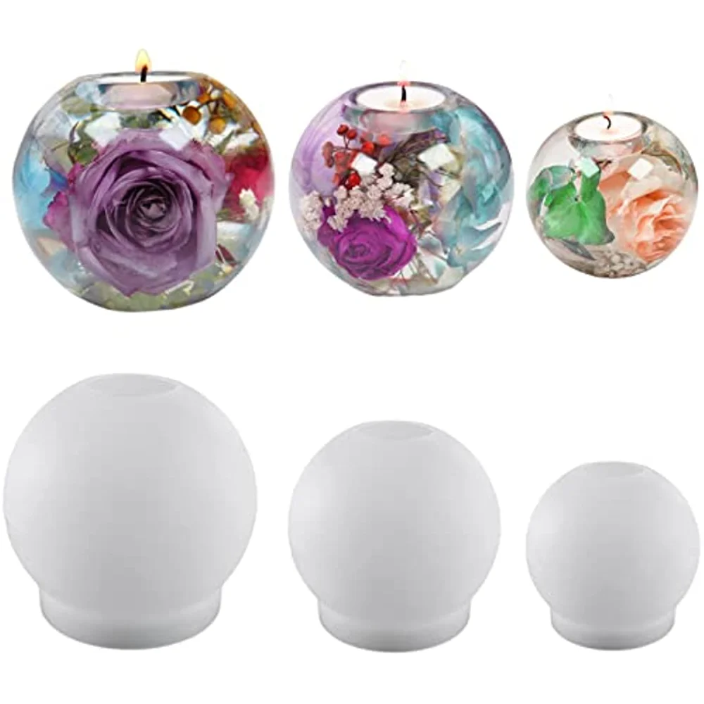 Silicone Mold Diy Handicrafts Tealight Candlesticks Epoxy Resin Molds Wedding Home Decoration