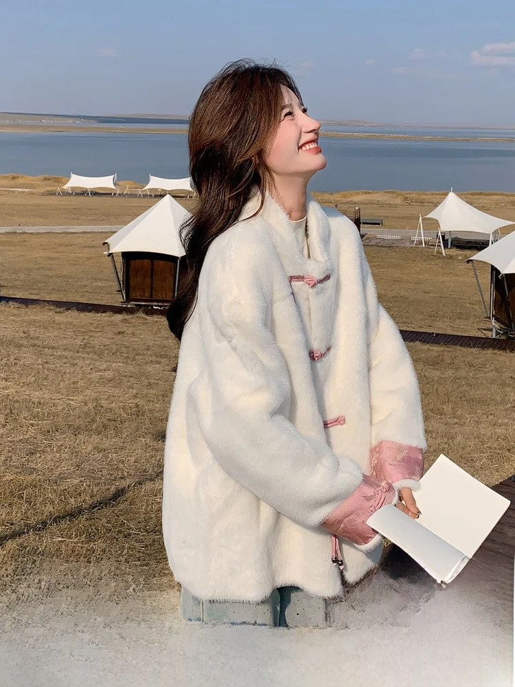 Белый новый китайский Sle из искусственного норкового кашемира интегрированная