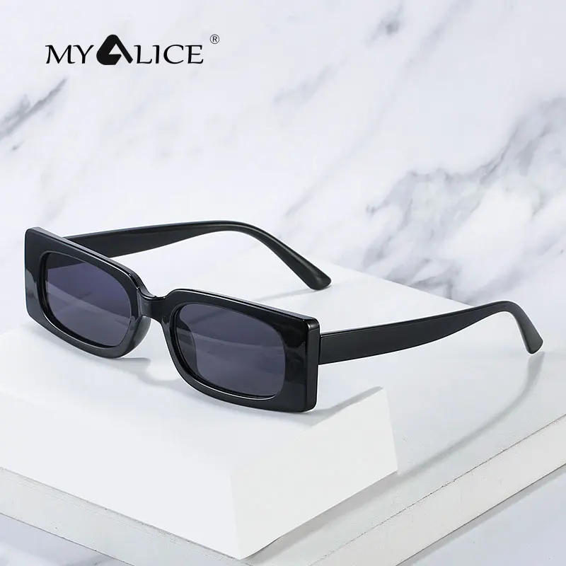 

MYALICE модные маленькие прямоугольные солнцезащитные очки для женщин в стиле ретро популярная Вечеринка Oculos De Sol Feminino UV400