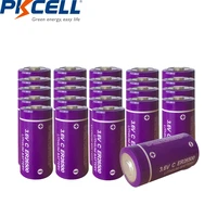 24pcs pkcell er26500m er26500 26500 3 6v c size lithium battery 9000mah li socl2 batteries superior lr14 r14p c size battery