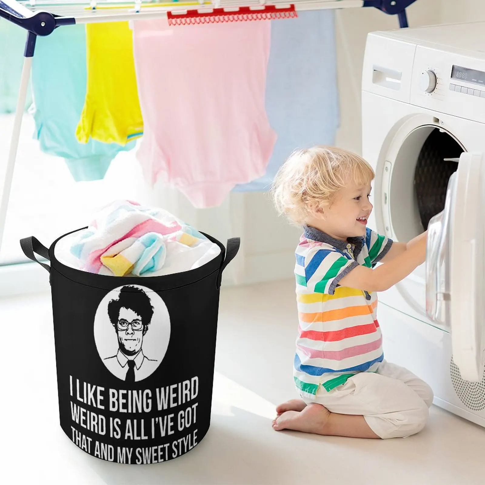 Морис мох мне нравится странная цитата коробка для хранения корзина белья