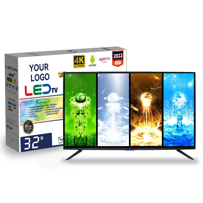 

32/43/50/55/65 75Waigaa 32" led smart tv tv 32 led 2k 4k televisions