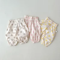 2022 new baby casual pants fashion dot print girls loose trousers autumn infant toddler pants cotton kids harem pants clothes