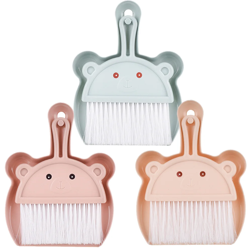 

3 sets of Desktop Cleaning Broom Mini Dustpan Table Cleaning Broom Tabletop Dust Pan