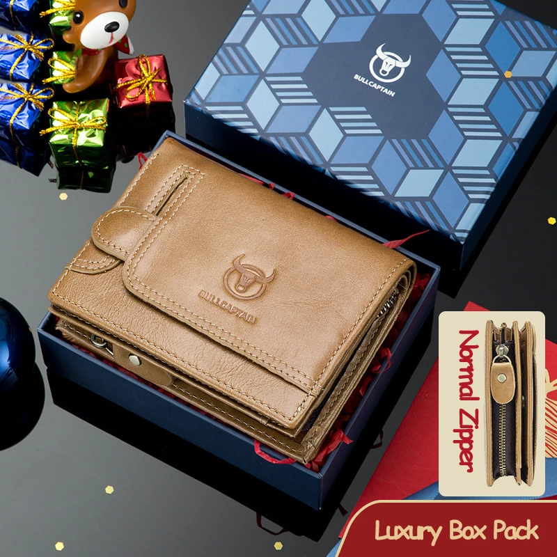 Top Layer Cowhide Men's Leather Wallet Multi-functional Small Driver's License Card Money Clip Small Money Bag