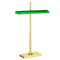 aluminum base golden plated led warm table lamp with methacrylate pvc green shade touch sensor brightness dimmable usb plug