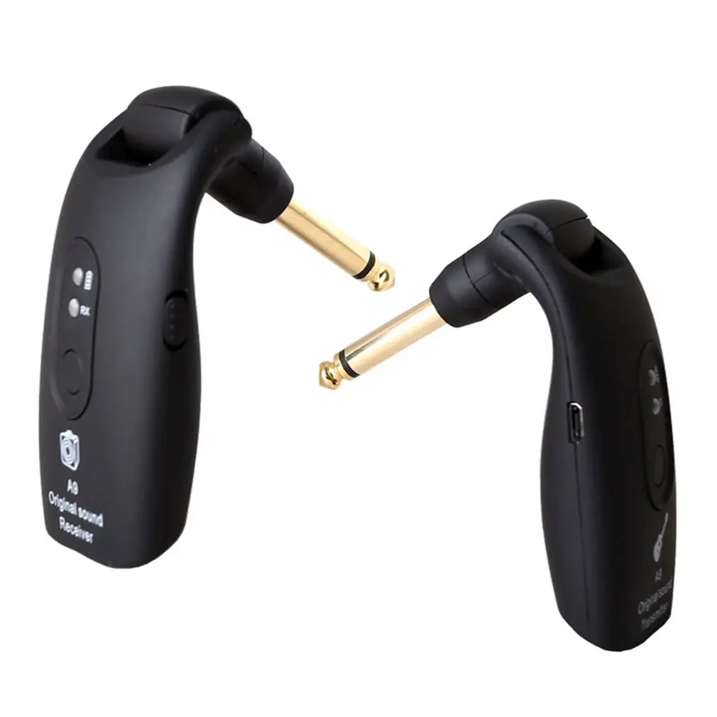 

2.4GHz Wireless Guitar System Transmitter A9 Receiver Built-in Rechargeable Musical Instrument Accessories