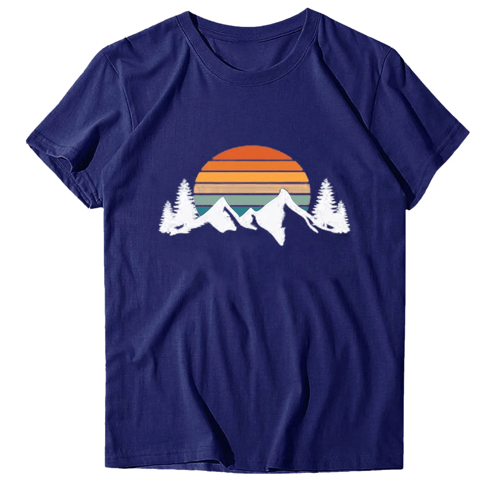 

Женская Повседневная Блузка с коротким рукавом и принтом, свободная футболка с круглым вырезом, топы, женский укороченный топ на пуговицах