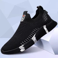 summer men mesh breathable sneakers soft bottom flat slip on running shoes casual footwear wearable zapatillas hombre