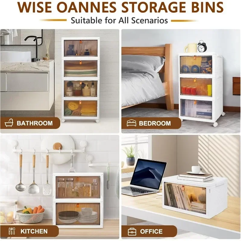 Штабелируемые пластиковые контейнеры для хранения с крышкой и колесами