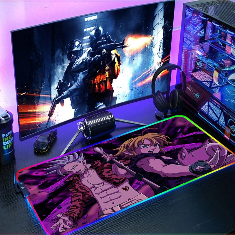 

Mousepad Xxl Gaming Mouse Pad The Seven Deadly Sins Desk Protector Gamer Keyboard Pc Accessories Mat Large Extended Mice Office