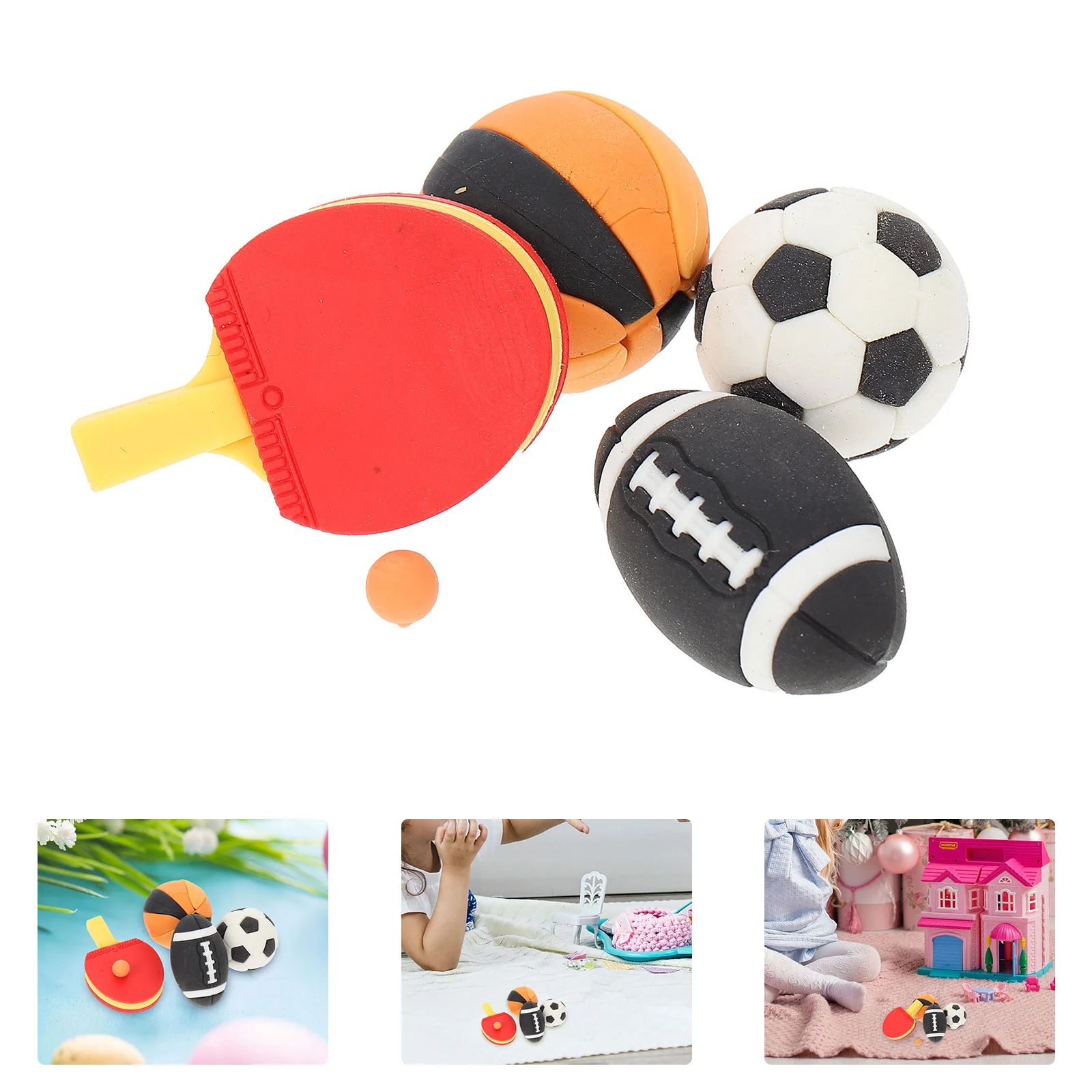 

Minibasketballfor Model Miniature Footballkids House Rubber Tennistoy Stress Favors Table Party Decor Goods Sporting Rugby