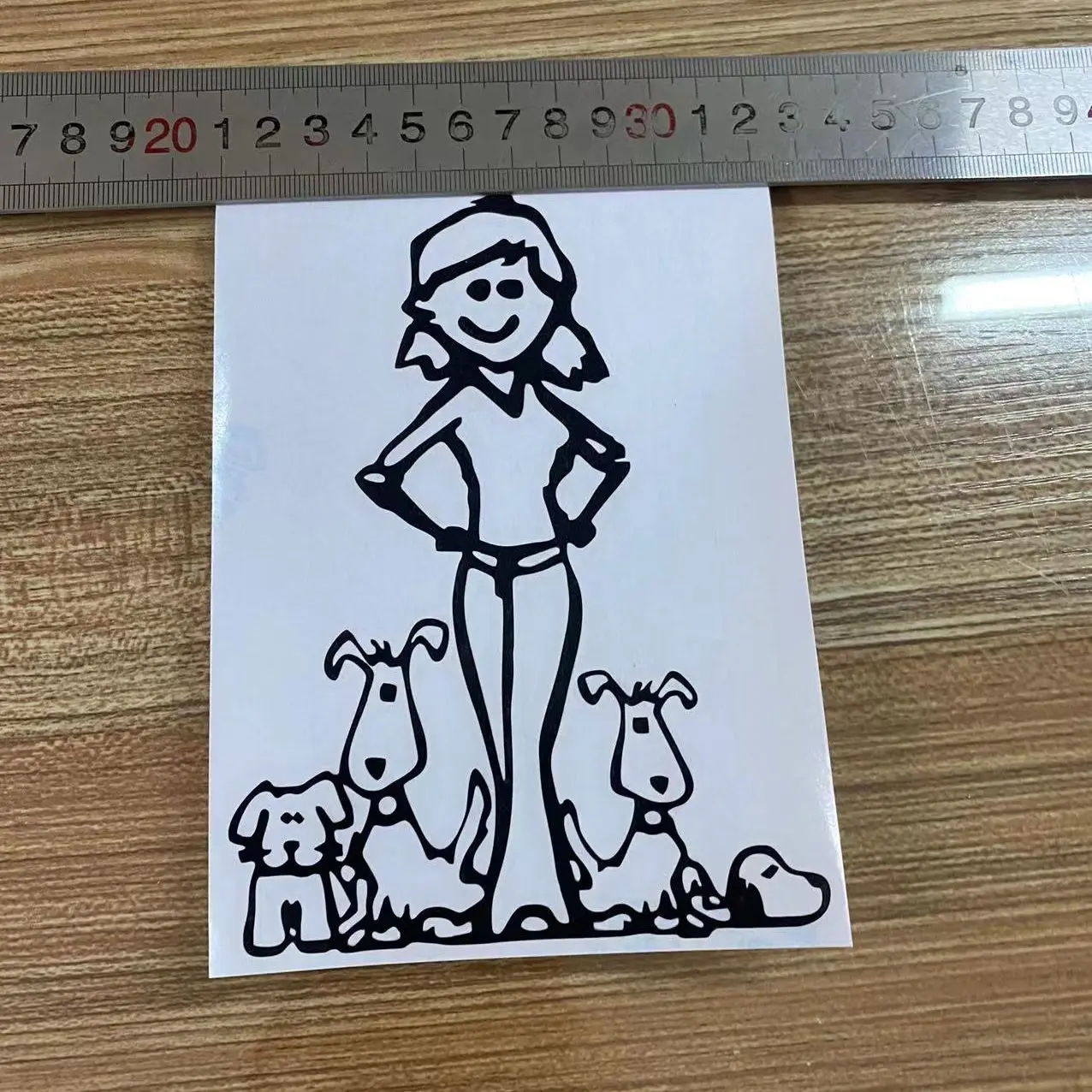 Crazy Dog леди забавная семья автомобиля Наклейка для окна ноутбука животных