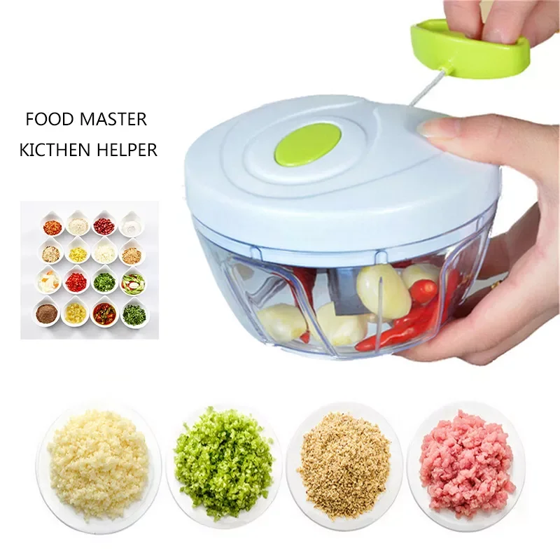 

2023New Hand Blender Manual Meat Grinder Hand-power Food Chopper Mincer Mixer Blender to Chop Meat Fruit Vegetable Nuts Shredder