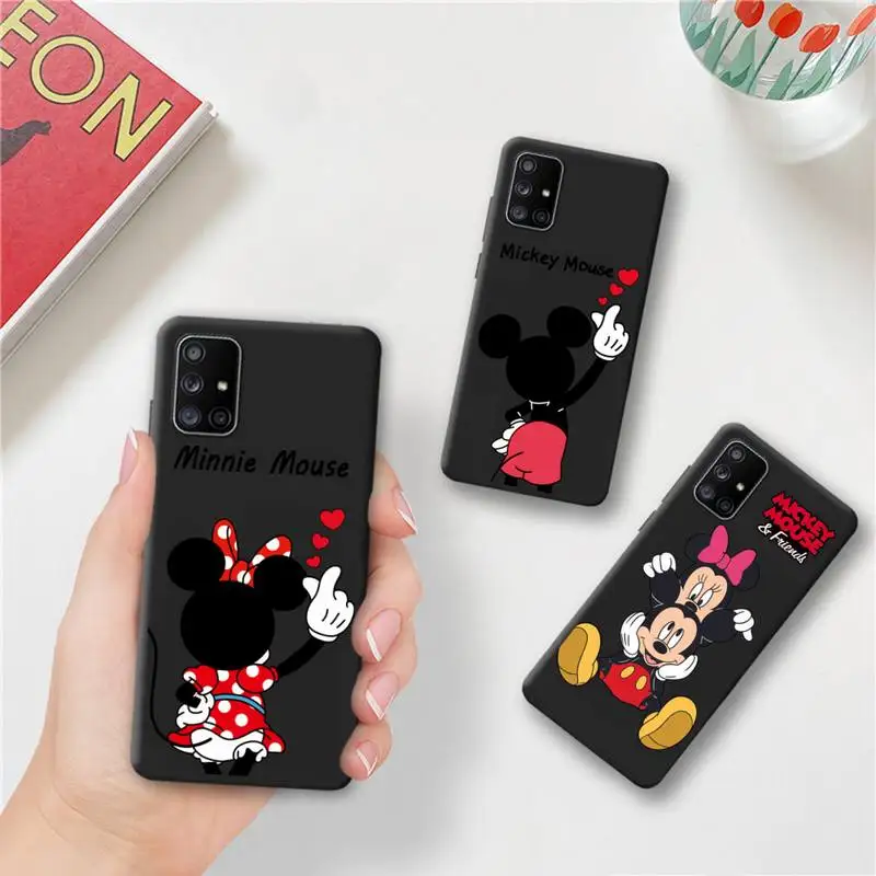 

Disney Cute Mickey and Minnie Mouse Phone Case For Samsung Galaxy A03S A52 A13 A53 A73 A72 A12 A31 A81 A30 A32 A50 A71 A51 5G
