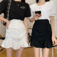 skirts women summer pleated ruffles chic korean style mini hip skirt all match new stylish harajuku street womens faldas casual