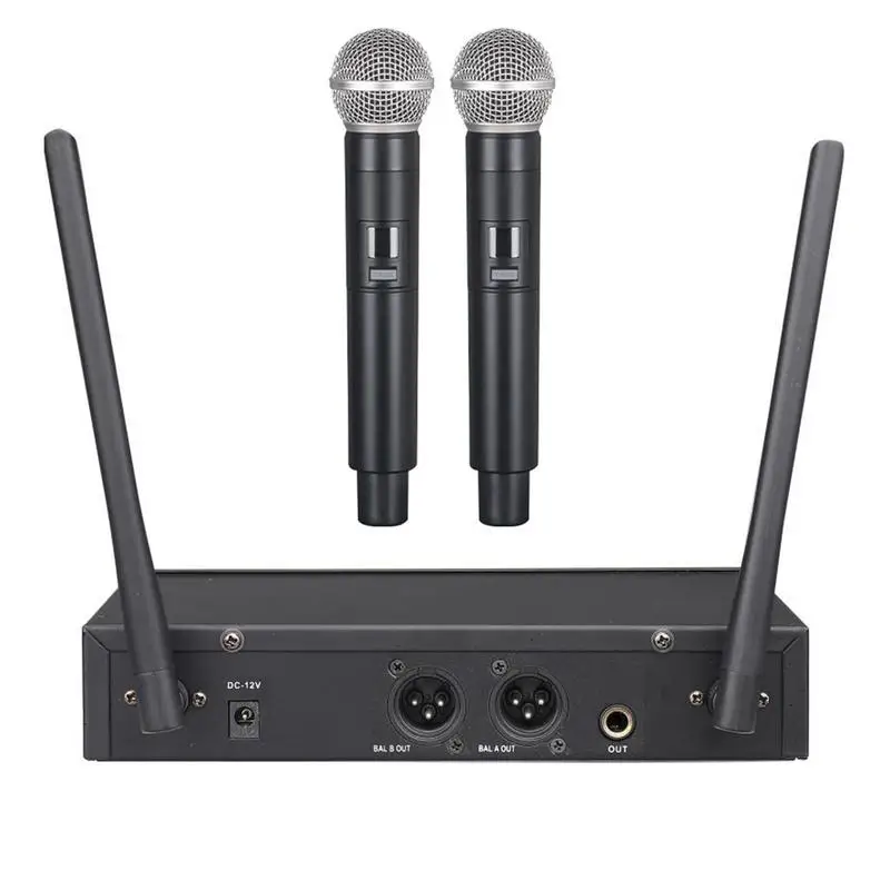 Wireless UHF Karaoke Long Distance Microphone Handheld MiC System For Stage Performance With 200m Signal Stable Distance