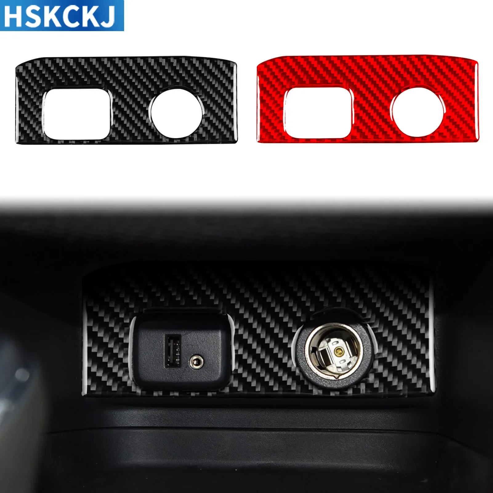 Для Chevrolet Trailblazer 2018-2022 настоящее углеродное волокно крышка панели зарядного