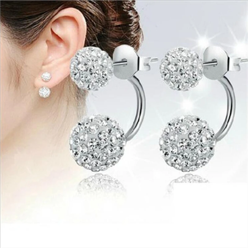 

2022 Ear Jewelry Rhinestone Round Earrings Party Accessories for Women