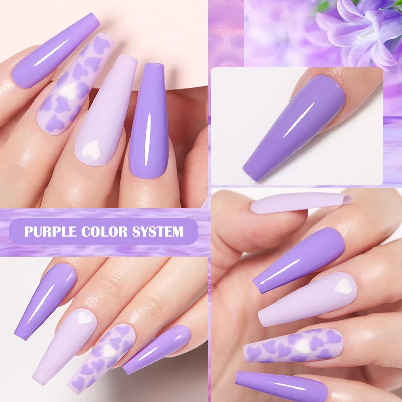 LILYCUTE 7 мл фиолетовая яркость 129 цветов Полупостоянный отмачиваемый УФ