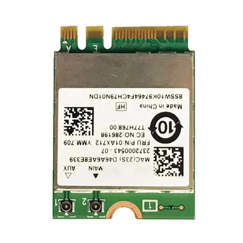 2026 Rtl8822be M2 Ngff Network Card 01ax712, двухдиапазонная, 2,4 ГГц, 5 ГГц, 802, 11ac, Bluetooth 4 1, совместимая с Thinkpad P51s T470 (art.: 3920db95d4d2d) - 3920db95d4d2d