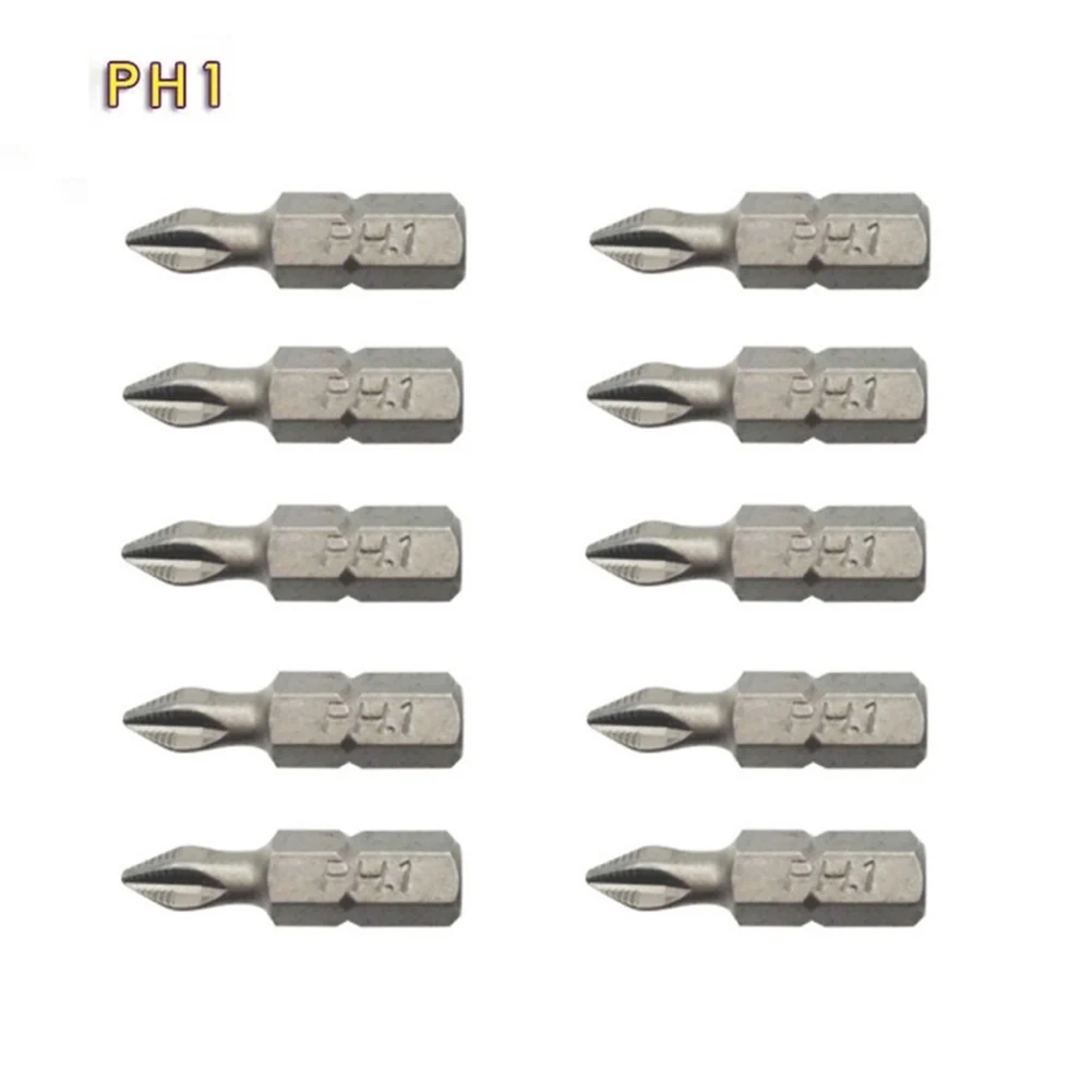 

For 1/4\\\" Electric PH Hex Shank Driver Bit Set Screw Driver Bit PH1/PZ1/PH2/PZ2/PH3/PZ3 10 Pcs 25mm Drill Bit Set