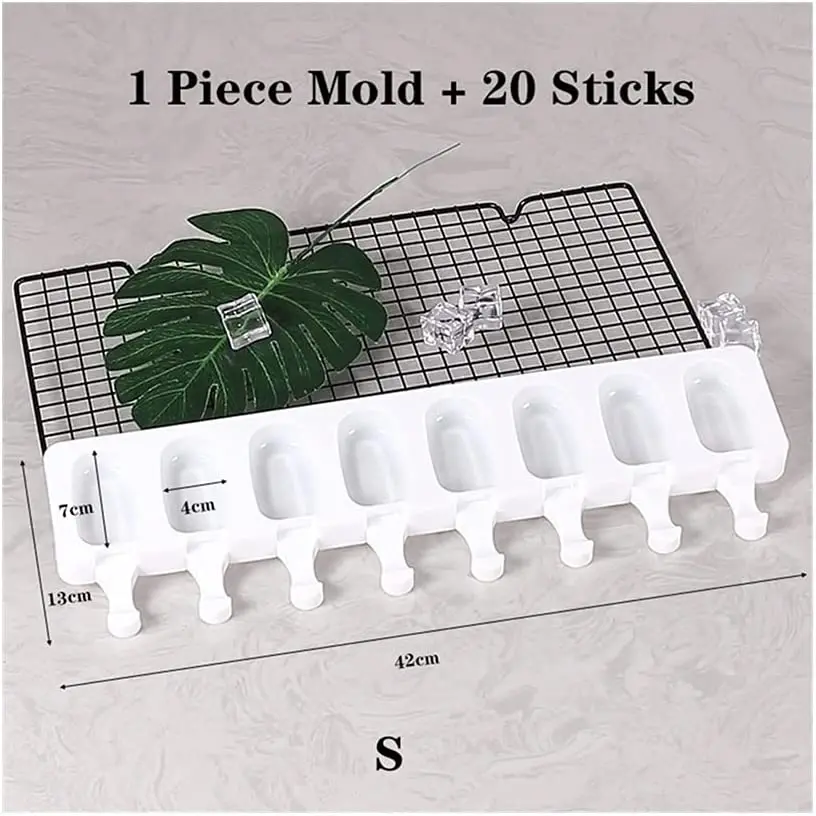 

Silicone Ice Cream Mould Ice Cube Tray Popsicle Barrel DIY Mold Dessert Ice Cream Mold With Popsicle Sticks Ice Cream Molds