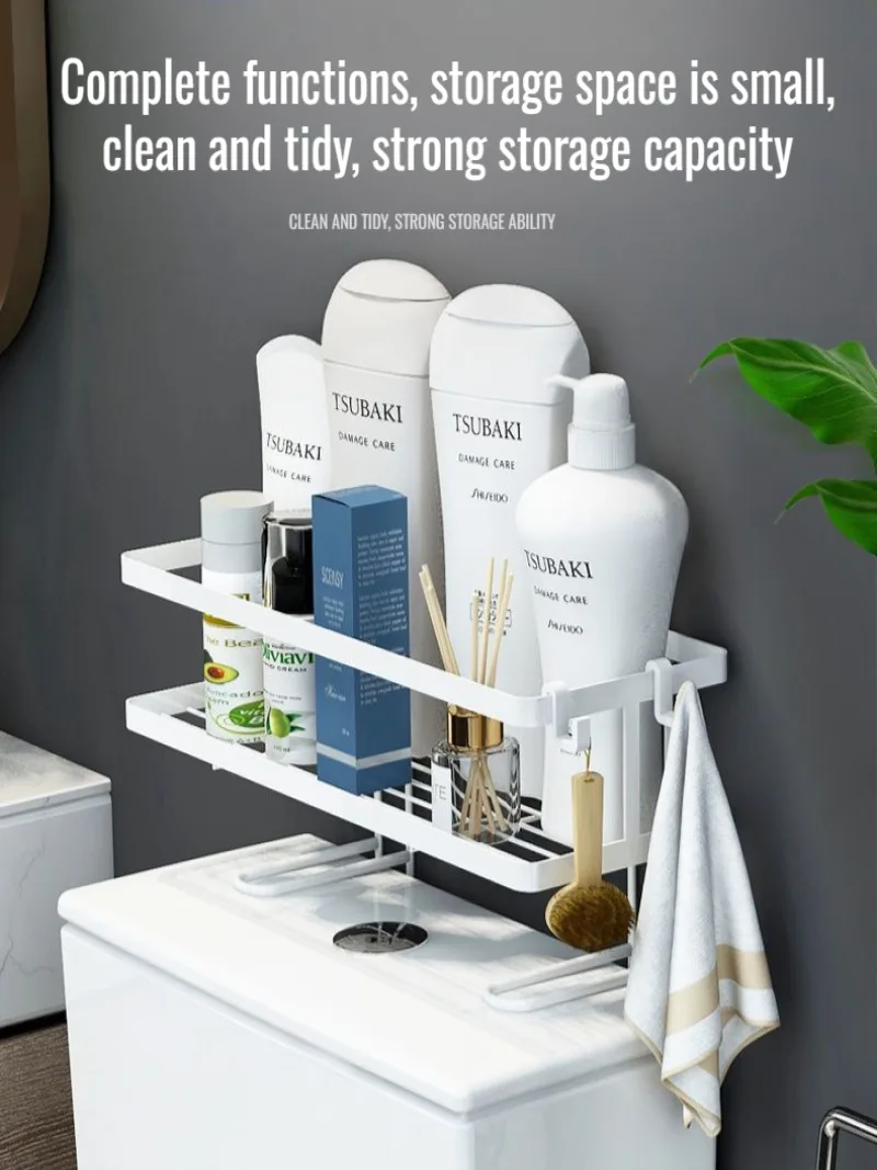 Настенная настенная полка NoPunch многофункциональный органайзер для ванной