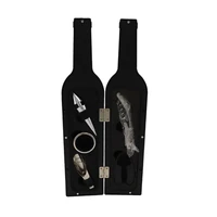 5 pieces stainless steel wine bottle opener set bottle shape wine corkscrew gift set