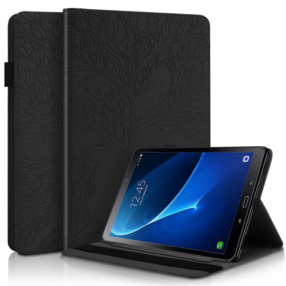 

Case for Samsung Tab A 10.1 2016 SM-T580 SM-T585 PU Leather Stand Embossing Tree Tablet Cover for Galaxy Tab A 10.1 2016 Funda