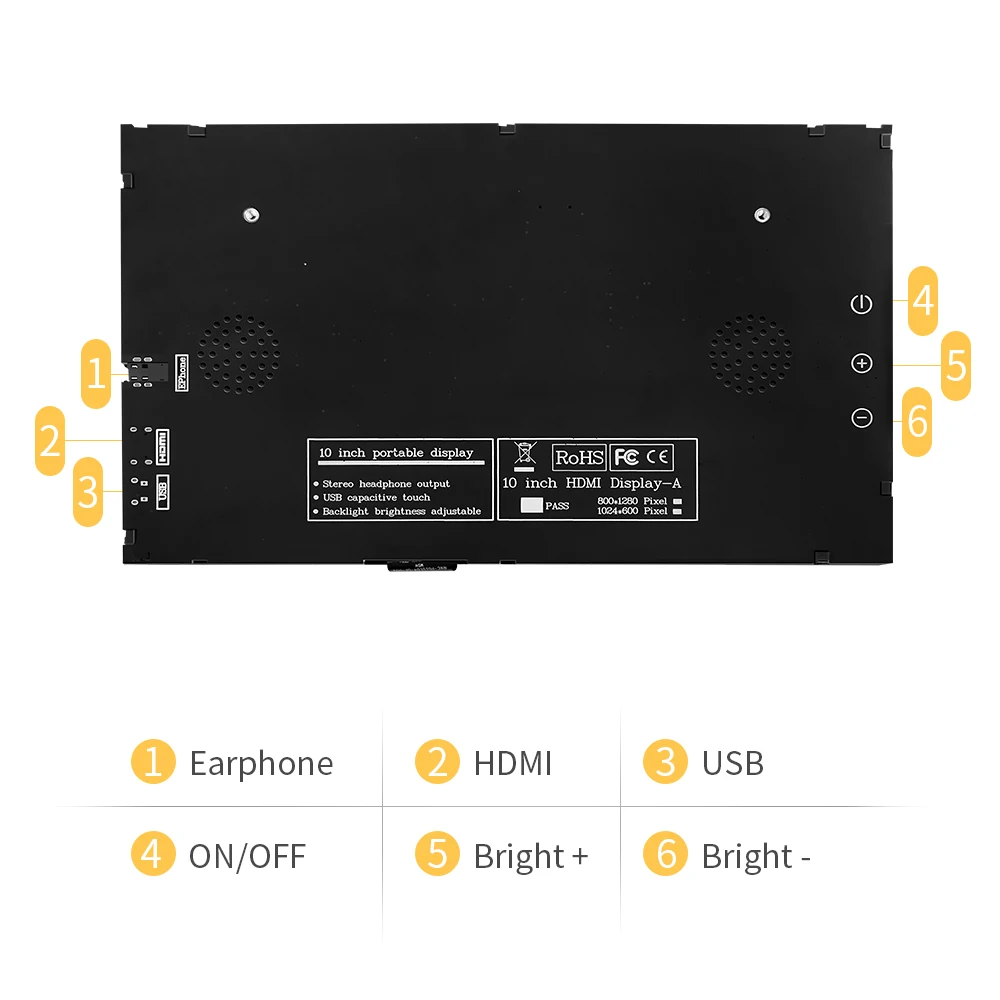 10 1 дюймовый 10-дюймовый ЖК-модуль 1024*600 IPS дисплей raspberry pi экран с сенсорным экраном