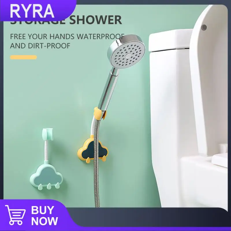 

Самоклеящийся кронштейн для душевой головки, Универсальный Регулируемый с 3 крючками, подставка, настенное крепление, Мультяшные аксессуар...