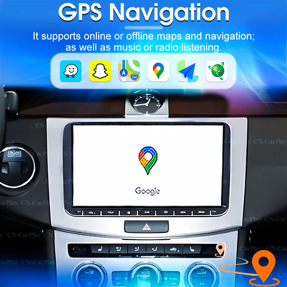 Фото 9-дюймовый Android 16 мультимедийный видеоплеер с GPS, CarPlay, DSP, AHD, DVR для Volkswagen VW CC, Passat B7, Polo, Golf 5, 6, Jetta mk5, mk6, 2din №4