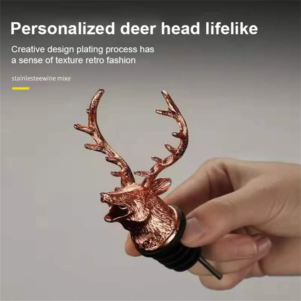 

Bull Head Wine Wine Pourer Deer Elk Lion Wedding Party Deer Head Wine Mouth Guide Pour Wine Wine Stopper Bottle Stoppers