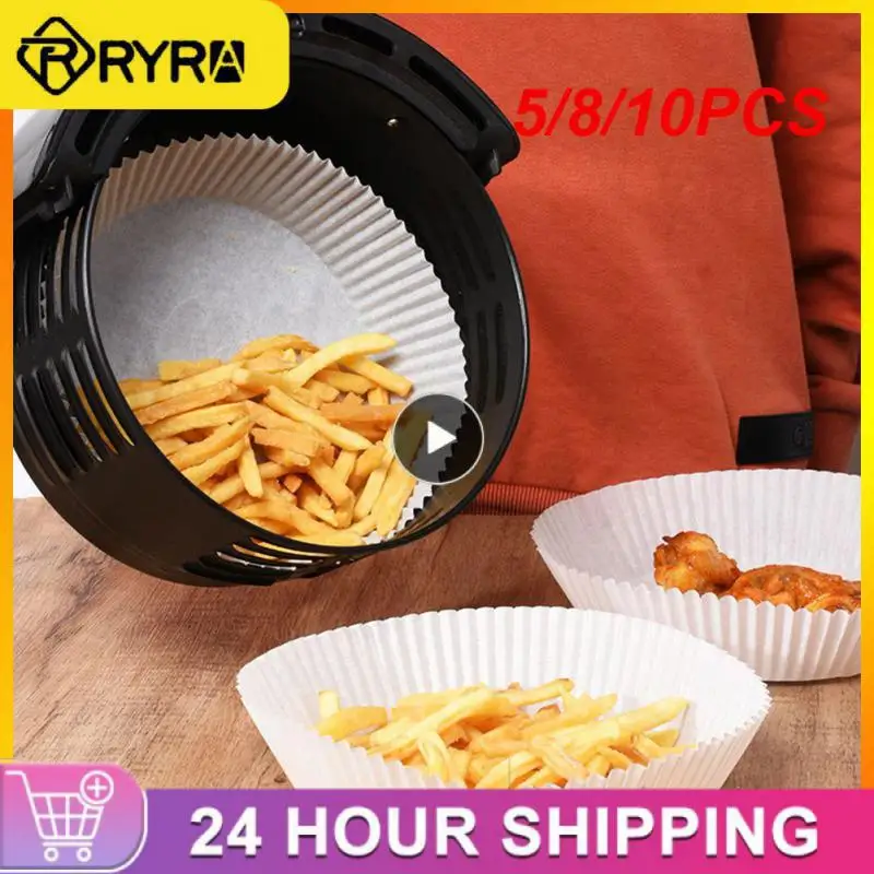 

5/8/10PCS Barbecue Plate Baking Paper Round Silicone Oil Paper Micro-wave Food Pad Tray Paper Kitchen Tools And Gadgets